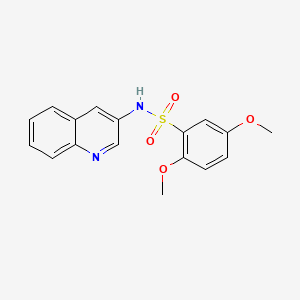 B1662459 2,5-dimethoxy-N-quinolin-3-ylbenzenesulfonamide CAS No. 496014-13-2