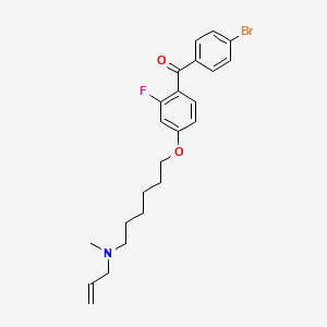 B1662478 [4-({6-[Allyl(methyl)amino]hexyl}oxy)-2-fluorophenyl](4-bromophenyl)methanone CAS No. 161582-11-2