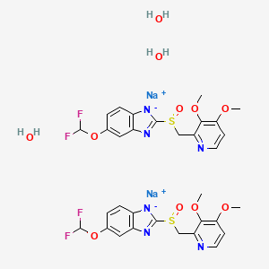 molecular formula C16H15F2N3O4S . 3/2H2 O . Na B1662483 泮托拉唑钠倍半水合物 CAS No. 164579-32-2