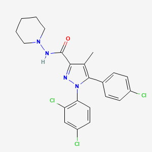 molecular formula C22H21Cl3N4O B1662492 利莫那班 CAS No. 168273-06-1