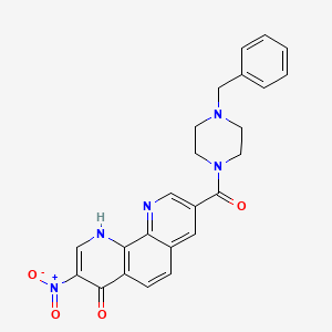 molecular formula C24H21N5O4 B1662527 Collagen proline hydroxylase inhibitor-1 CAS No. 223663-32-9