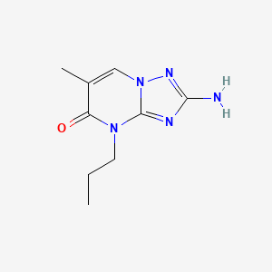 molecular formula C9H13N5O B1662591 2-氨基-6-甲基-4-丙基-[1,2,4]三唑并[1,5-a]嘧啶-5(4H)-酮 CAS No. 27277-00-5