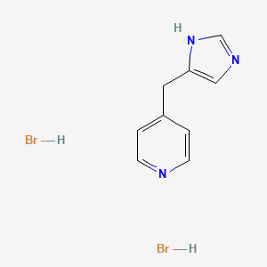 molecular formula C9H11Br2N3 B1662599 二氢溴酸伊美沙定 CAS No. 699020-93-4