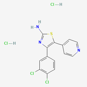 molecular formula C14H11Cl4N3S B1662603 Cgh 2466 二盐酸盐 CAS No. 1177618-54-0
