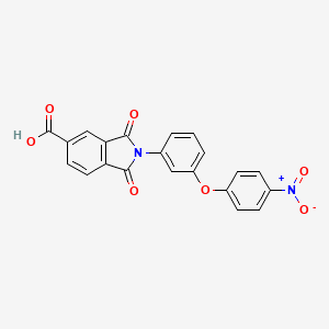 B1662645 2-[3-(4-Nitrophenoxy)phenyl]-1,3-dioxoisoindole-5-carboxylic acid CAS No. 420841-84-5