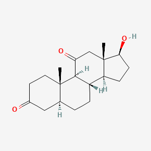 molecular formula C19H28O3 B1662675 5α-雄甾烷-3,11-二酮，17β-羟基- CAS No. 32694-37-4