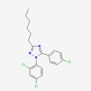 molecular formula C20H20Cl3N3 B1662687 5-(4-氯苯基)-1-(2,4-二氯苯基)-3-己基-1,2,4-三唑 CAS No. 611207-11-5
