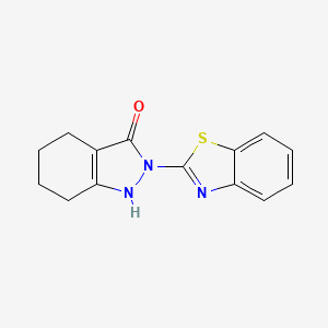 B1662695 2-(1,3-benzothiazol-2-yl)-4,5,6,7-tetrahydro-2H-indazol-3-ol CAS No. 895845-12-2