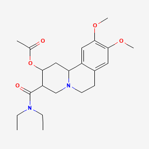 molecular formula C₂₂H₃₂N₂O₅ B1662705 Benzquinamide CAS No. 63-12-7