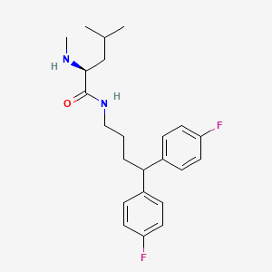 molecular formula C₂₃H₃₀F₂N₂O B1662710 (2S)-N-[4,4-bis(4-fluorophenyl)butyl]-4-methyl-2-(methylamino)pentanamide CAS No. 248922-46-5