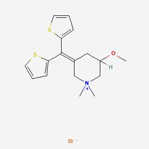 molecular formula C₁₇H₂₂BrNOS₂ B1662725 Timepidium bromide CAS No. 35035-05-3