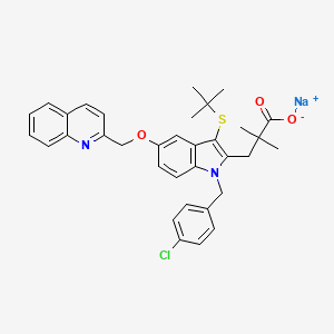 molecular formula C34H34ClN2NaO3S B1662881 奎拉朋钠 CAS No. 147030-01-1