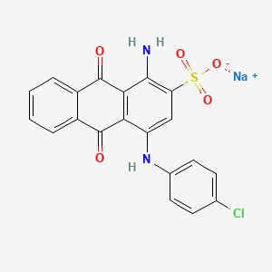 molecular formula C20H12ClN2NaO5S B1662951 Sodium 1-amino-4-((4-chlorophenyl)amino)-9,10-dioxo-9,10-dihydroanthracene-2-sulfonate CAS No. 78510-31-3