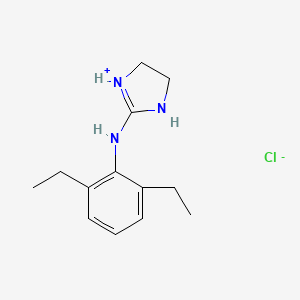 molecular formula C13H19N3.HCl B1662955 苯胺，2,6-二乙基-N-2-咪唑烷亚甲基-，单盐酸盐 CAS No. 4749-61-5
