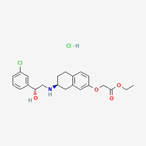 molecular formula C22H27Cl2NO4 B1662959 Amibegron hydrochloride CAS No. 121524-09-2