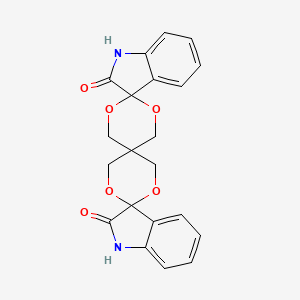 molecular formula C21H18N2O6 B1662962 trispiro[indole-3,2'-[1,3]dioxane-5',5''-[1,3]dioxane-2'',3'''-indole]-2,2'''(1H,1'''H)-dione CAS No. 442644-28-2