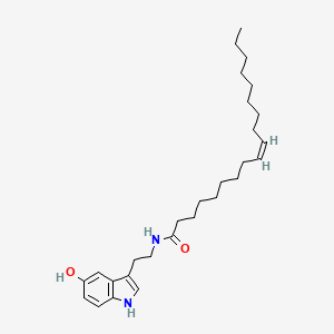 molecular formula C28H44N2O2 B1663058 (9Z)-N-[2-(5-羟基-1H-吲哚-3-基)乙基]十八碳-9-烯酰胺 CAS No. 1002100-44-8