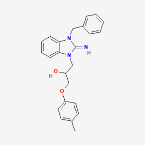 molecular formula C24H25N3O2 B1663100 1-(3-苄基-2-亚氨基苯并咪唑-1-基)-3-(4-甲基苯氧基)丙烷-2-醇 CAS No. 488745-62-6