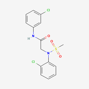 B1663101 2-(2-chloro-N-methylsulfonylanilino)-N-(3-chlorophenyl)acetamide CAS No. 358360-83-5