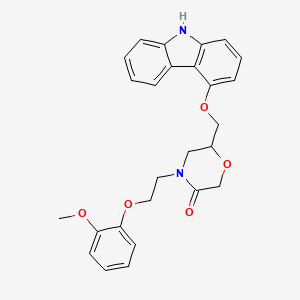 molecular formula C26H26N2O5 B1663102 6-(9H-咔唑-4-yloxymethyl)-4-[2-(2-甲氧基苯氧基)乙基]吗啉-3-酮 CAS No. 955371-66-1