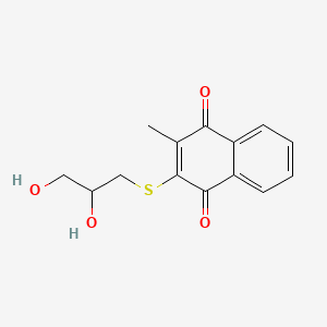 B1663103 2-[(2,3-Dihydroxypropyl)thio]-3-methyl-1,4-naphthoquinone CAS No. 72775-91-8