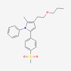 B1663107 2-Methyl-5-(4-methylsulfonylphenyl)-1-phenyl-3-(2-propoxyethyl)pyrrole CAS No. 1005451-59-1
