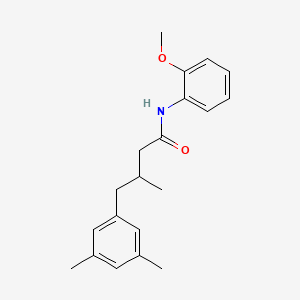 B1663108 4-(3,5-dimethylphenyl)-N-(2-methoxyphenyl)-3-methylbutanamide CAS No. 300587-89-7