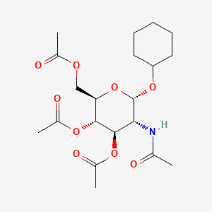 B1663113 [(2R,3S,4R,5R,6S)-5-acetamido-3,4-diacetyloxy-6-cyclohexyloxyoxan-2-yl]methyl acetate CAS No. 21559-74-0