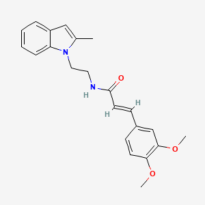 molecular formula C22H24N2O3 B1663115 (E)-3-(3,4-二甲氧基苯基)-N-[2-(2-甲基吲哚-1-基)乙基]丙-2-烯酰胺 CAS No. 1164541-81-4