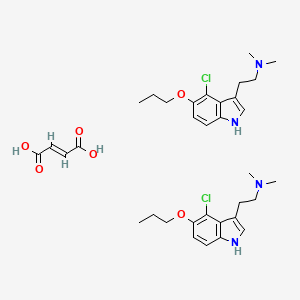 B1663120 3-(2-Dimethylaminoethyl)-4-chloro-5-propoxyindole hemifumarate CAS No. 172378-03-9