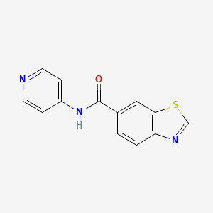 molecular formula C13H9N3OS B1663143 N-(吡啶-4-基)-1,3-苯并噻唑-6-甲酰胺 CAS No. 1017108-87-0
