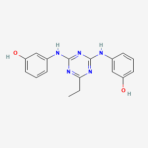 molecular formula C18H21N3O3 B1663145 6-乙基-N,N'-双（3-羟基苯基）-1,3,5-三嗪-2,4-二胺 CAS No. 316130-82-2
