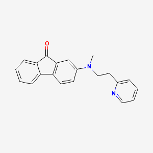 B1663153 2-[Methyl(2-pyridin-2-ylethyl)amino]fluoren-9-one CAS No. 5459-47-2
