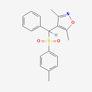 molecular formula C19H19NO3S B1663158 3,5-二甲基-4-[(4-甲苯磺酰-苯甲基)异恶唑] CAS No. 116422-95-8