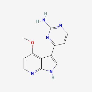 molecular formula C12H11N5O B1663161 4-(4-甲氧基-1h-吡咯并[2,3-b]吡啶-3-基)嘧啶-2-胺 CAS No. 954143-48-7