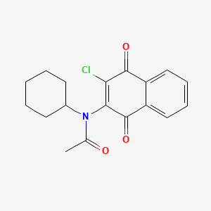 molecular formula C18H18ClNO3 B1663170 N-(3-氯-1,4-二氧萘-2-基)-N-环己基乙酰胺 CAS No. 84348-93-6