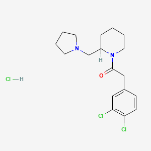 molecular formula C18H25Cl3N2O B1663175 2-(3,4-二氯苯基)-1-(2-(吡咯烷-1-基甲基)哌啶-1-基)乙酮盐酸盐 CAS No. 130497-33-5