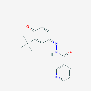 molecular formula C20H25N3O2 B1663178 N-[(3,5-二叔丁基-4-氧代环己-2,5-二烯-1-亚胺基)氨基]吡啶-3-甲酰胺 CAS No. 371944-40-0