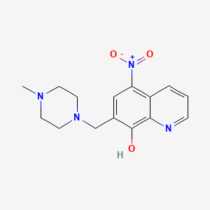 molecular formula C15H18N4O3 B1663179 8-羟基喹啉，7-((4-甲基-1-哌嗪基)甲基)-5-硝基- CAS No. 74440-59-8