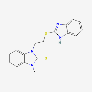 B1663183 1-[2-(1H-benzimidazol-2-ylsulfanyl)ethyl]-3-methyl-1,3-dihydro-2H-benzimidazole-2-thione CAS No. 433249-32-2