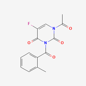 molecular formula C₁₄H₁₁FN₂O₄ B1663194 1-乙酰-3,2-甲苯基-5-氟尿嘧啶 CAS No. 71861-76-2