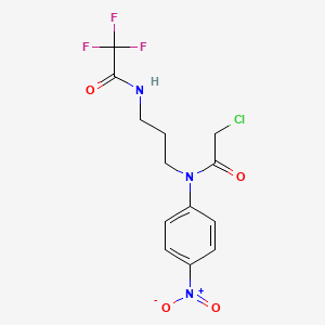 molecular formula C13H13ClF3N3O4 B1663218 N-[3-(N-(2-氯-1-氧乙基)-4-硝基苯胺基)丙基]-2,2,2-三氟乙酰胺 CAS No. 610263-01-9
