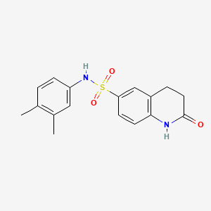 molecular formula C17H18N2O3S B1663219 N-(3,4-二甲基苯基)-2-氧代-3,4-二氢-1H-喹啉-6-磺酰胺 CAS No. 899717-26-1