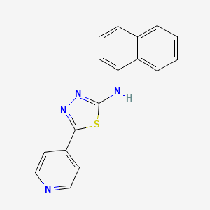 molecular formula C17H12N4S B1663221 N-(1-萘基)-5-吡啶-4-基-1,3,4-噻二唑-2-胺 CAS No. 797767-57-8