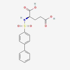 molecular formula C17H17NO6S B1663234 (2R)-2-[(4-苯基苯基)磺酰胺基]戊二酸 CAS No. 193808-18-3