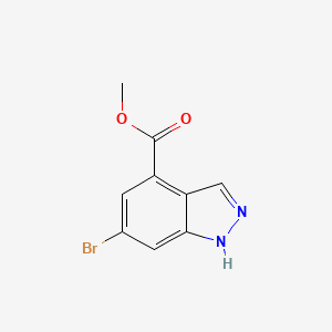 molecular formula C9H7BrN2O2 B1663245 Methyl 6-bromo-1H-indazole-4-carboxylate CAS No. 885518-49-0