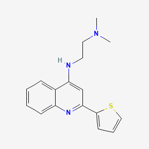 B1663262 1,2-Ethanediamine, N,N-dimethyl-N'-(2-(2-thienyl)-4-quinolinyl)- CAS No. 133671-68-8