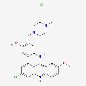 molecular formula C26H28Cl2N4O2 B1663266 4-((6-氯-2-甲氧基吖啶-9-基)氨基)-2-((4-甲基哌嗪-1-基)甲基)苯酚 CAS No. 500565-15-1