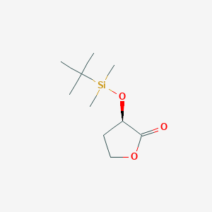molecular formula C10H20O3Si B016633 (+)-(3R)-3-{[tert-Butyl(dimethyl)silyl]oxy}dihydrofuran-2(3H)-one CAS No. 669000-31-1