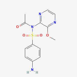 molecular formula C₁₃H₁₄N₄O₄S B1663316 乙酰磺胺甲氧基吡嗪 CAS No. 3590-05-4
